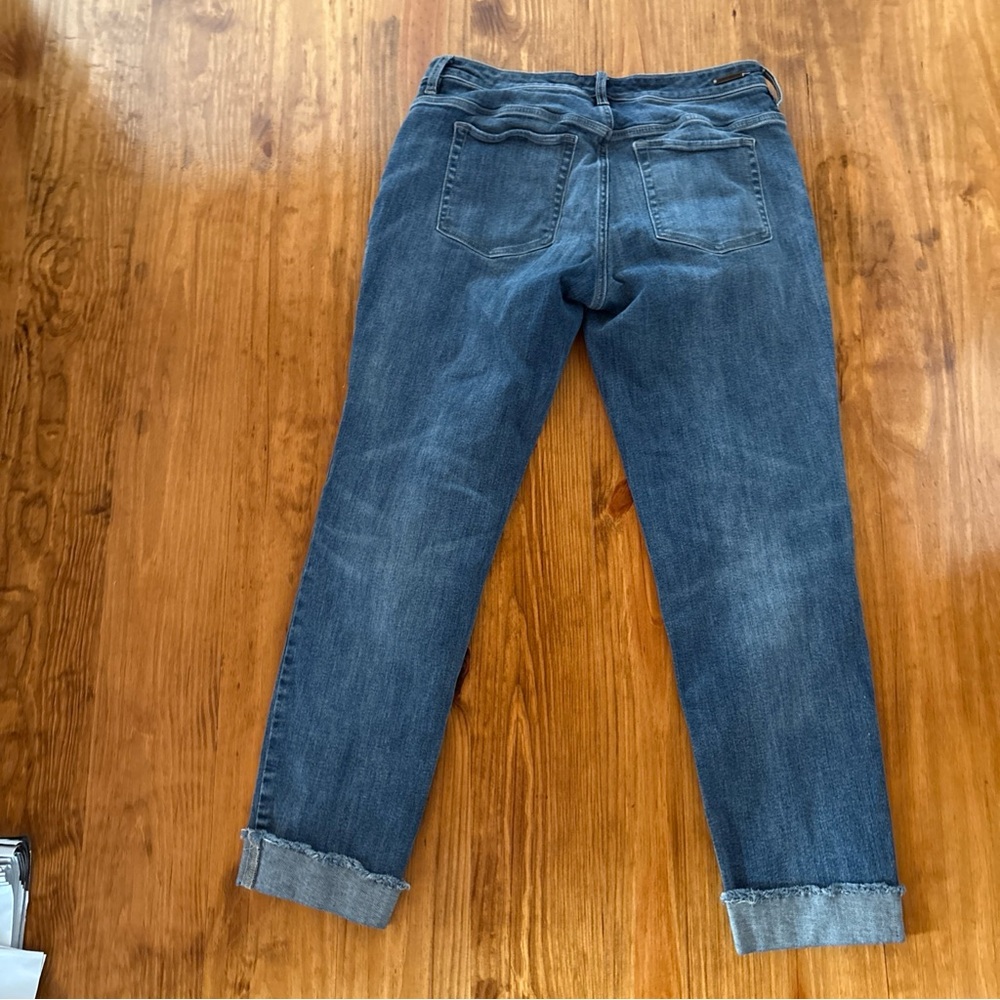 Carve Designs Size 8 Women’s Blue Straight Leg Raw Edge Jeans Organic Cotton - Picture 7 of 8